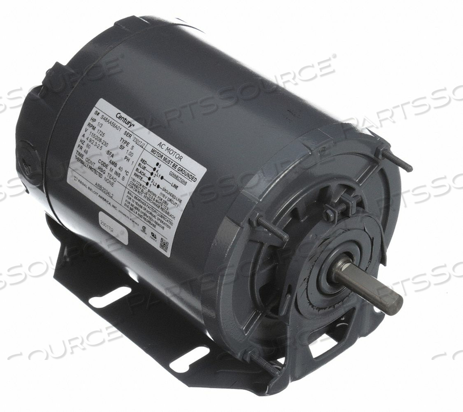 MOTOR SP PH 1/3 HP 1725 115/208-230V 48 by Regal Beloit America, Inc. (Century Electric Motors)