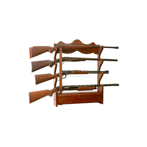 WOOD GUN WALL RACK, 4 LONG GUNS by American Furniture Classics