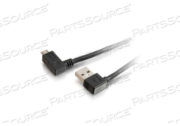 1M L BLACK USB 2.0 A RIGHT ANGLE MALE TO MICRO-USB B RIGHT ANGLE MALE CABLE 