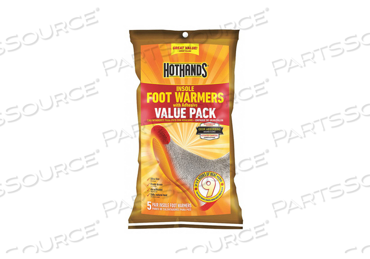 FOOT WARMER 7-3/4 IN X 2-3/4 IN. PK5 by HotHands