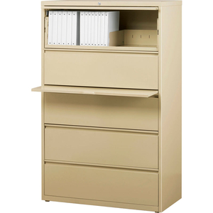 HL10000 SERIES LATERAL FILE 36" WIDE 5-DRAWER - PUTTY by Hirsh