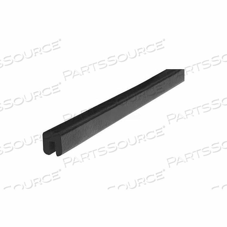 KNUFFI SHELF BUMPER GUARD, TYPE G, 196-3/4"L X 1-1/16"W X 1-1/4"H, BLACK by Ironguard