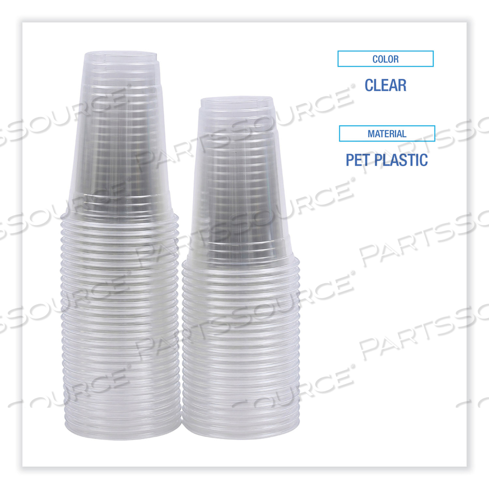 CLEAR PLASTIC COLD CUPS, 20 OZ, PET, 50 CUPS/SLEEVE by Boardwalk CLEAR PLASTIC COLD CUPS, 20 OZ, PET, 50 CUPS/SLEEVE by Boardwalk