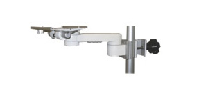 M SERIES 8 IN PIVOT ARM WITH SLIDE-IN MOUNTING PLATE AND POST/POLE TRANSPORT CLAMP INTERFACE by GCX Corporation