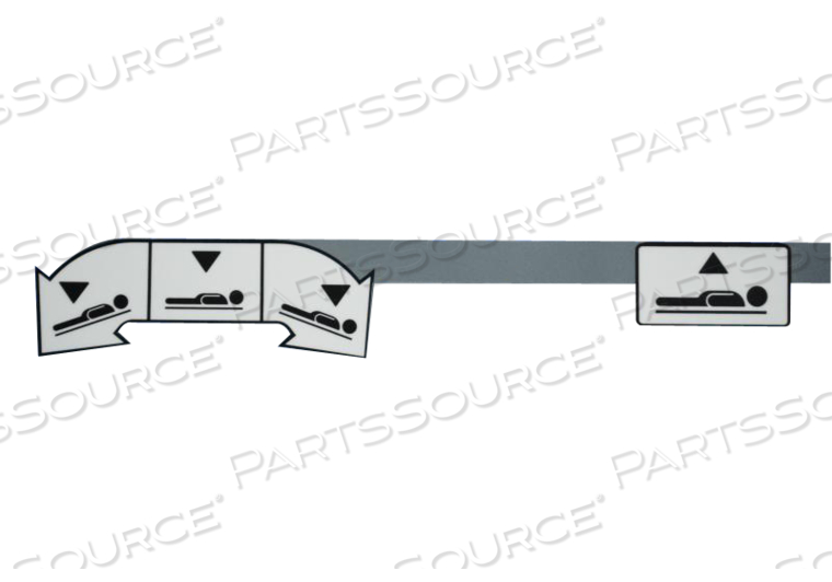 3/07 LIFT/LOWER LEFT BASE LABEL - GRAY 