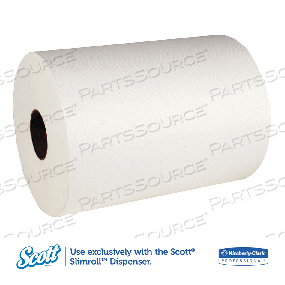 CONTROL SLIMROLL TOWELS, ABSORBENCY POCKETS, 8" X 580 FT, WHITE/CARTON by Scott