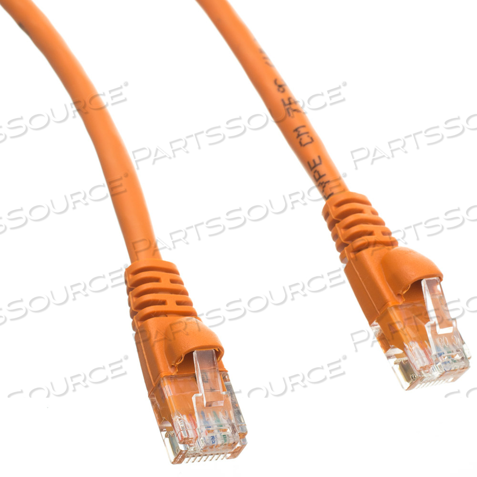 CAT6 ORANGE ETHERNET PATCH CABLE, SNAGLESS/MOLDED BOOT, 14 FOOT 