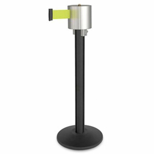 JETTRAC SATELLITE POST, 39" BLACK POST, 65' NEON YELLOW BELT/STANDARD HOOK by Lavi