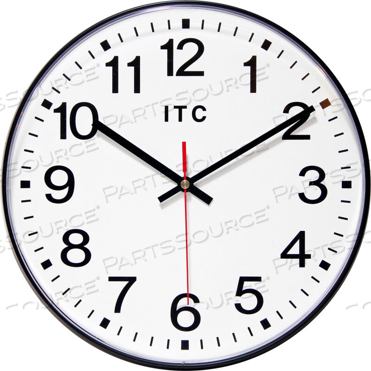 12" ROUND PROSAIC WALL CLOCK - BLACK by Infinity Instruments 12" ROUND PROSAIC WALL CLOCK - BLACK by Infinity Instruments