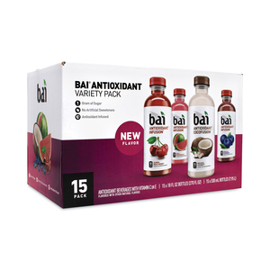 ANTIOXIDANT INFUSED BEVERAGE, VARIETY PACK, 18 OZ BOTTLE, 15/BOX by Bai