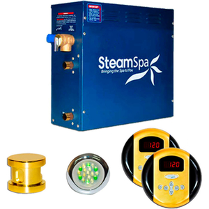 STEAMSPA ROYAL STEAM GENERATOR PACKAGE, 9KW, POLISHED BRASS by Spa World Corporation