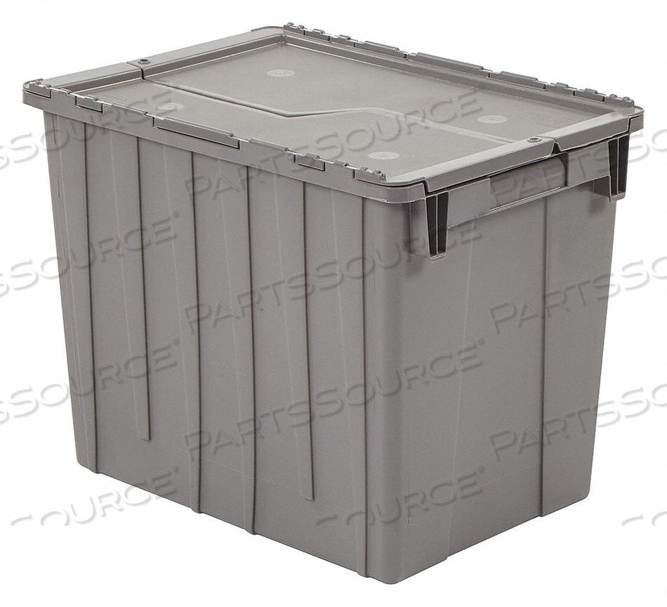 J0286 ATTACHED LID CONTAINER 2.2 CU FT. GRAY by Lewisbins J0286 ATTACHED LID CONTAINER 2.2 CU FT. GRAY by Lewisbins