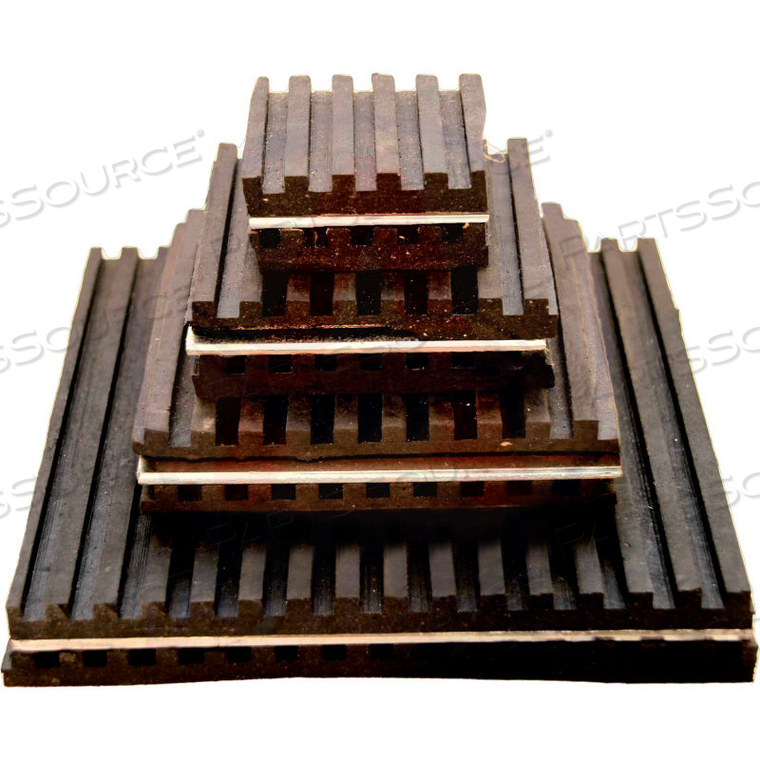 RUBBER STEEL PADS 3"L X 3"W X 7/8"H by Andre