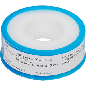 PLUMB PAK THREAD SEALANT TAPE, 1/2" X 520" - PKG QTY 5 by Keeney Manufacturing Co. PLUMB PAK THREAD SEALANT TAPE, 1/2" X 520" - PKG QTY 5 by Keeney Manufacturing Co.