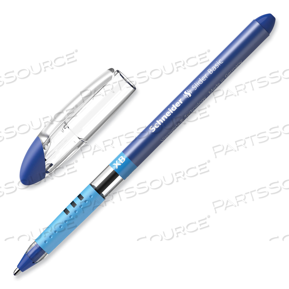 SLIDER BASIC BALLPOINT PEN, STICK, EXTRA-BOLD 1.4 MM, BLUE INK, BLUE BARREL by Schneider SLIDER BASIC BALLPOINT PEN, STICK, EXTRA-BOLD 1.4 MM, BLUE INK, BLUE BARREL by Schneider