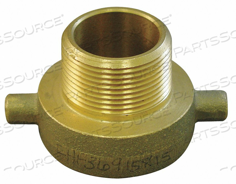 FIRE HOSE ADAPTER 1 NPT 1-1/2 NH by Moon American FIRE HOSE ADAPTER 1 NPT 1-1/2 NH by Moon American