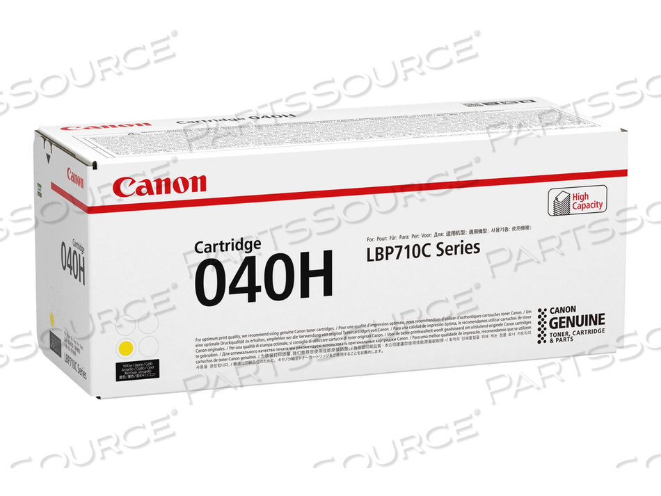 TONER CARTRIDGE, REPLACEMENT FOR CANON (CRG-040H) COLOR IMAGECLASS LBP712CDN HIGH YIELD YELLOW TONER CARTRIDGE 