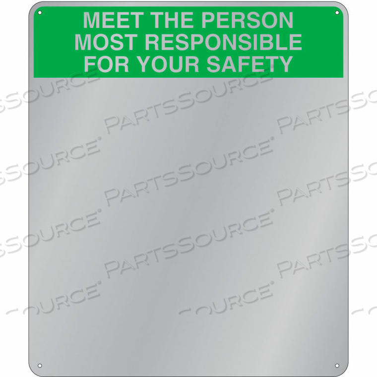 ACRYLIC SAFETY MESSAGE MIRROR, INDOOR, 29"X16", "MEET THE PERSON" by Se-Kure Domes & Mirrors ACRYLIC SAFETY MESSAGE MIRROR, INDOOR, 29"X16", "MEET THE PERSON" by Se-Kure Domes & Mirrors