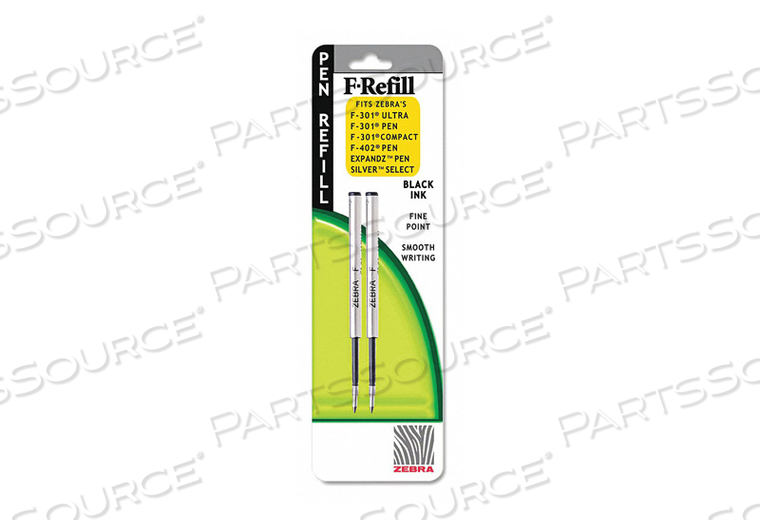 F-REFILL FOR ZEBRA F-SERIES BALLPOINT PENS, FINE CONICAL TIP, BLACK INK by Zebra Pen Corporation