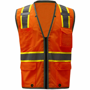 1702, CLASS 2 HEAVY DUTY SAFETY VEST, ORANGE, 5XL by GSS Safety LLC