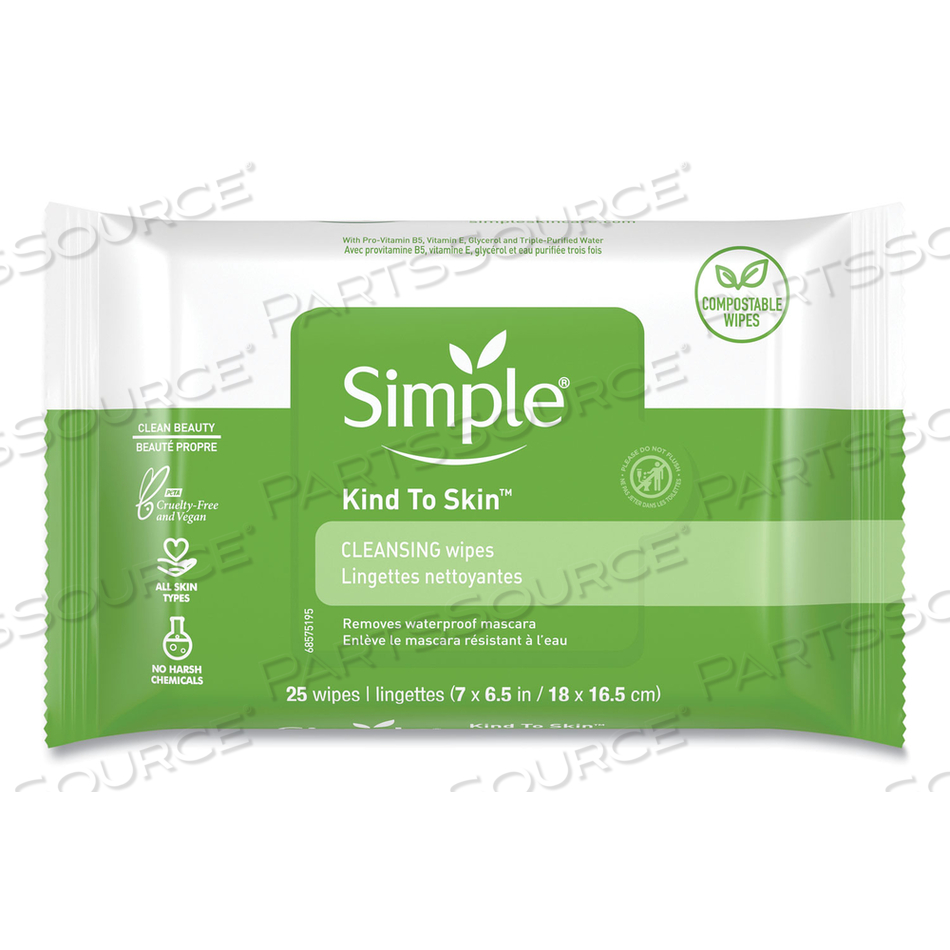 EYE AND SKIN CARE, FACIAL WIPES, 25/PACK 