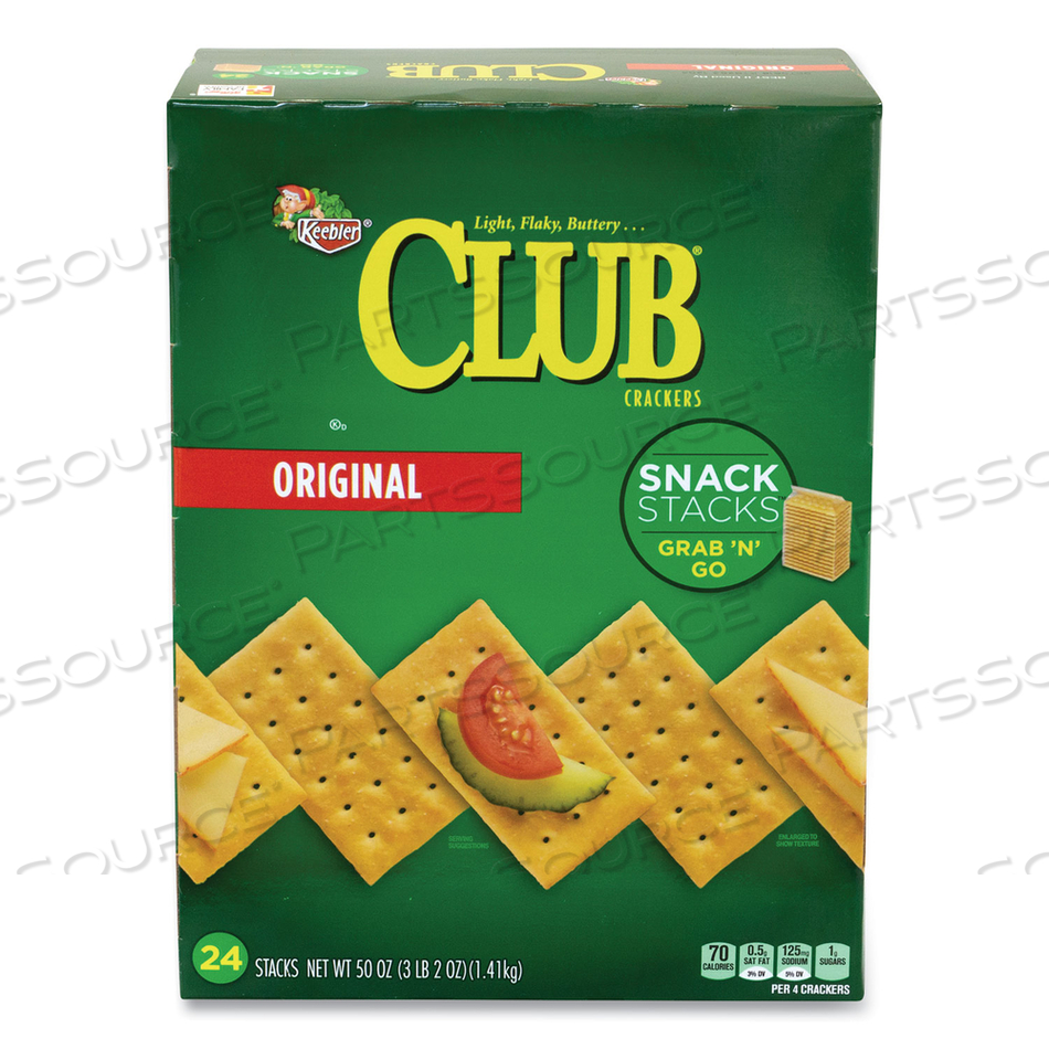 ORIGINAL CLUB CRACKERS SNACK STACKS, 50 OZ BOX 