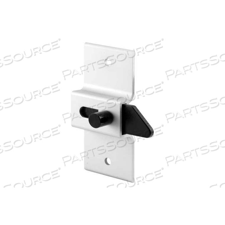 SURFACE MOUNT SLIDE LATCH, W/ANGLE BAR, CLEAR ANODIZED 