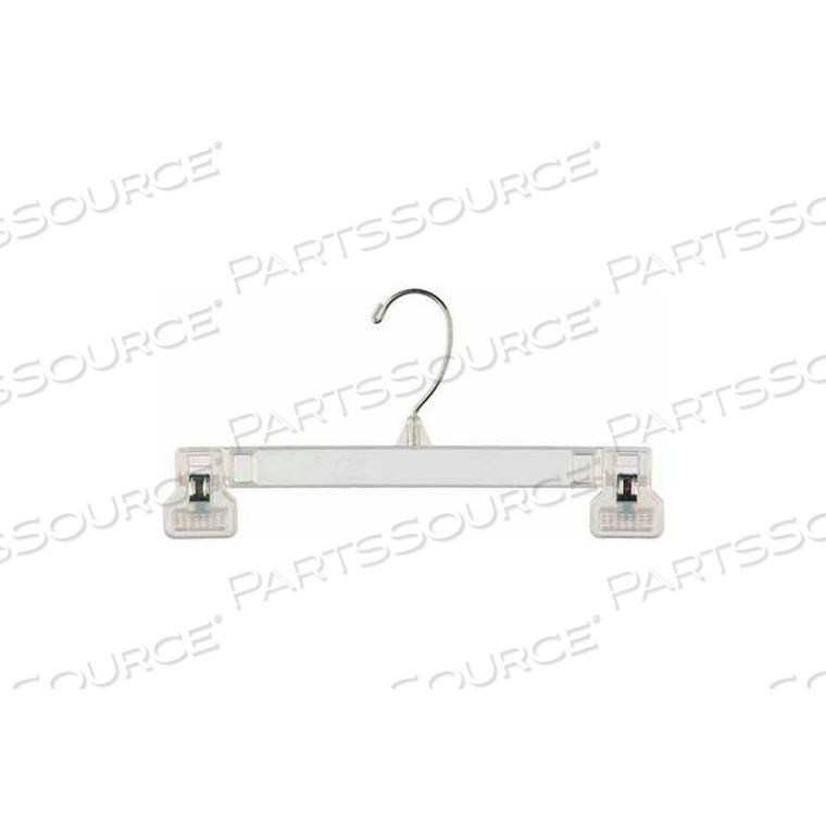 NAHANCO SKIRT/SLACK HANGER-PINCH GRIP, 8"L, PLASTIC-CL, PKG QTY 200 by National Hanger Company Inc.