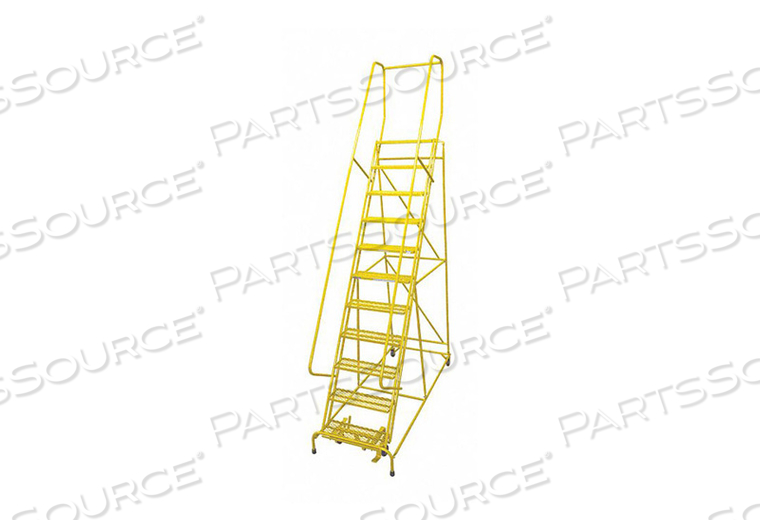 ROLLING LADDER STEEL 140IN. H. YELLOW by Cotterman ROLLING LADDER STEEL 140IN. H. YELLOW by Cotterman