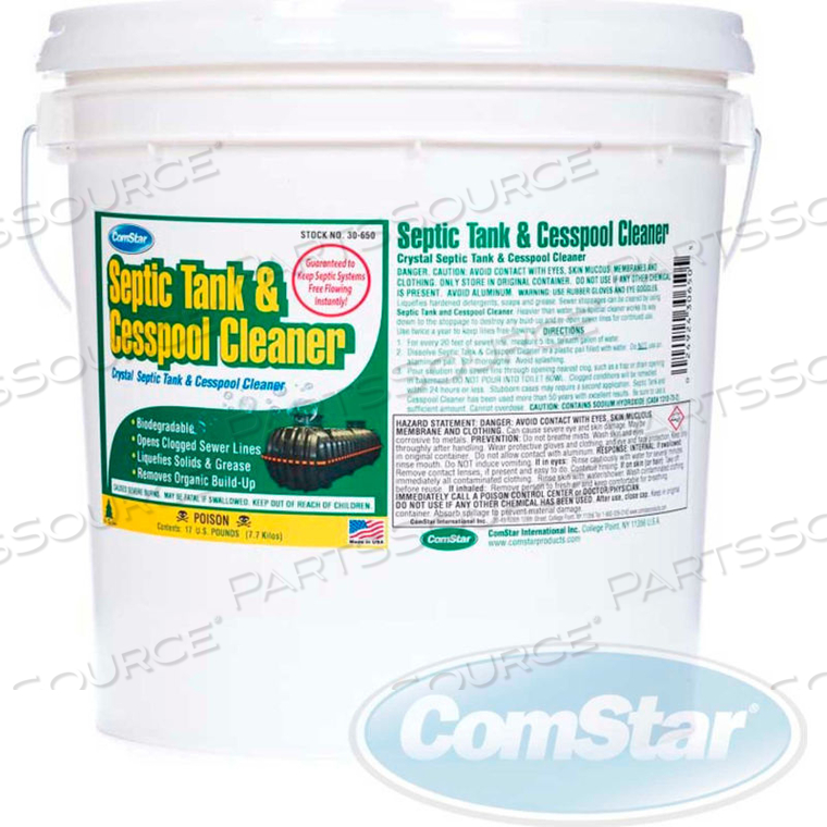 SEPTIC TANK & CESSPOOL CLEANER, 17 LB. PAIL by Comstar International Inc