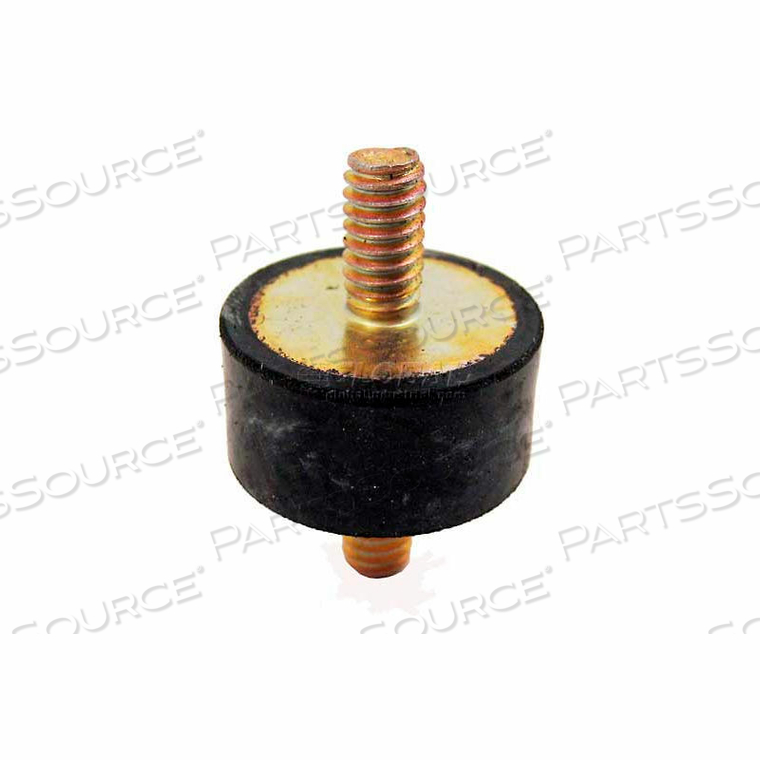 VIBRATION MOUNT, 2 THREADED STUDS, 1.00" DIA, 1.00"H, 1/4-20 THREAD by J.W. Winco