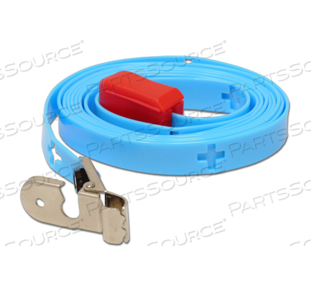 CLEANGRIP ANTI-LIGATURE TETHER WITH SECURITY CLIP AND ADAPTER, BLUE, 6' by Crest Healthcare CLEANGRIP ANTI-LIGATURE TETHER WITH SECURITY CLIP AND ADAPTER, BLUE, 6' by Crest Healthcare