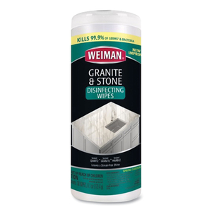 GRANITE AND STONE DISINFECTANT WIPES, 7 X 8, SPRING GARDEN SCENT, 30/CANISTER, 6 CANISTERS/CARTON by Weiman