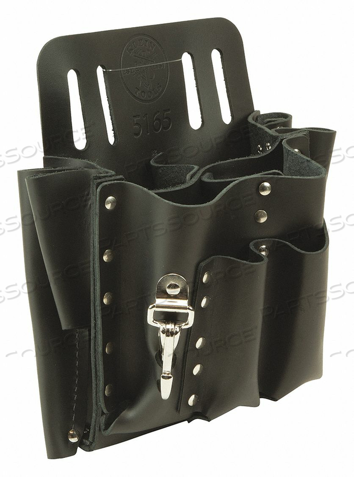 TOOL POUCH, LEATHER, 10-POCKETS, KNIFE SNAP by Klein Tools TOOL POUCH, LEATHER, 10-POCKETS, KNIFE SNAP by Klein Tools