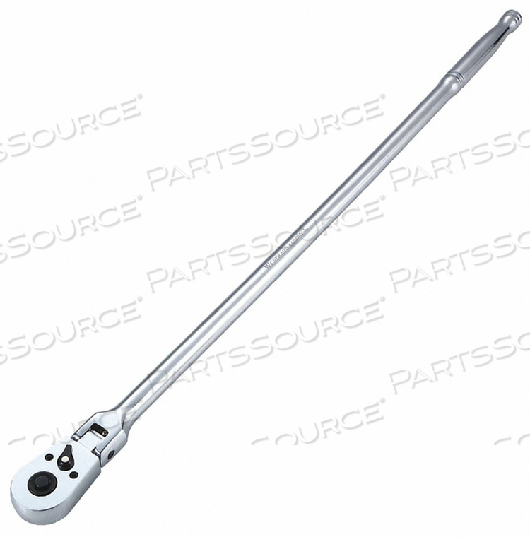 HAND RATCHET, STANDARD, PEAR, REVERSING YES, ALLOY STEEL, MINIMUM ARC SWING 5 DEGREES , OVERALL LENGTH 25 IN, DRIVE SIZE 1/2 IN, QUICK RELEA by Westward HAND RATCHET, STANDARD, PEAR, REVERSING YES, ALLOY STEEL, MINIMUM ARC SWING 5 DEGREES , OVERALL LENGTH 25 IN, DRIVE SIZE 1/2 IN, QUICK RELEA by Westward