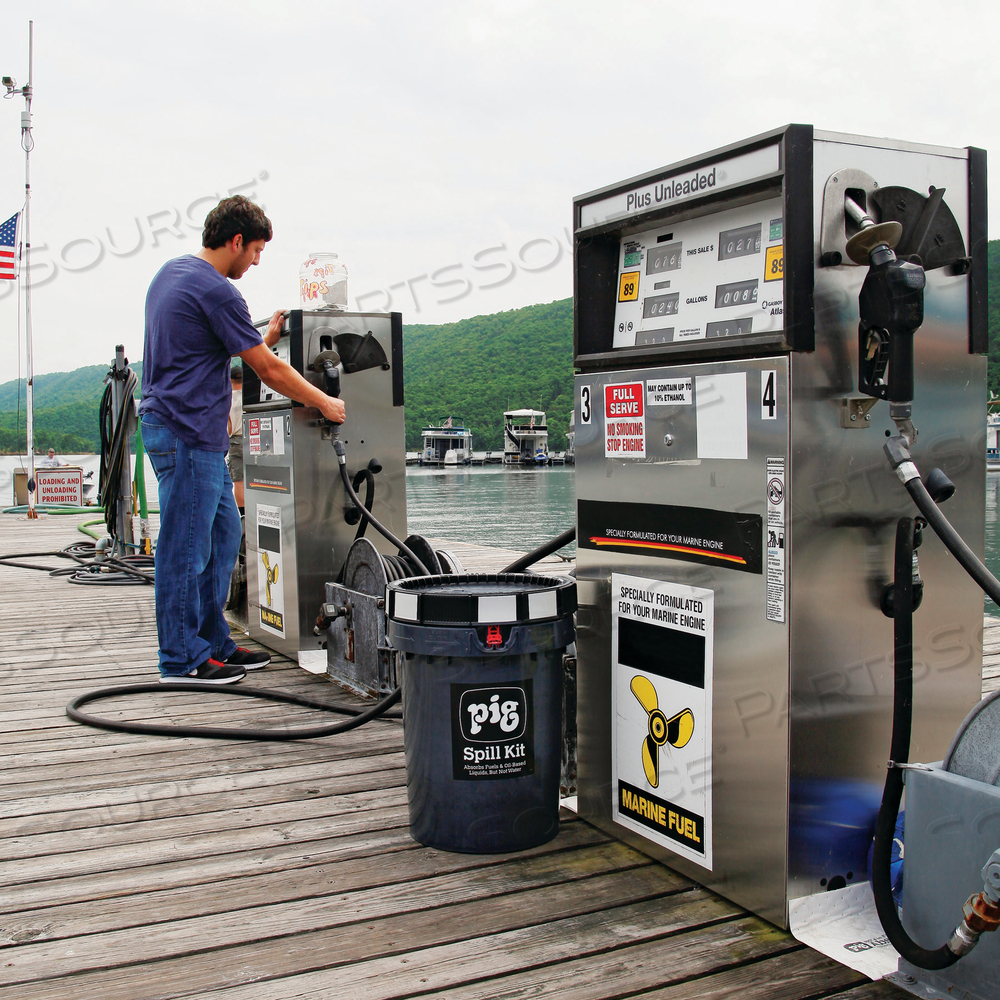 PIG FUEL STATION SPILL KIT IN BUCKET by New Pig Corporation PIG FUEL STATION SPILL KIT IN BUCKET by New Pig Corporation