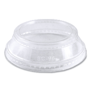 PLA CLEAR COLD CUP LIDS, DOME LID, FITS 2 OZ PORTION CUP AND 9 OZ TO 24 OZ CUPS, 1,000/CARTON by World Centric