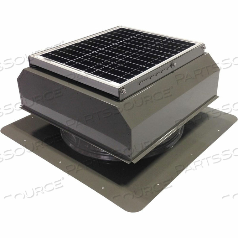 GEN 2 SELF-FLASHING ATTACHED SOLAR ATTIC FAN 30W GRAY 