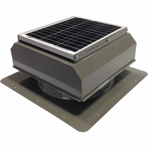 GEN 2 SELF-FLASHING ATTACHED SOLAR ATTIC FAN 30W GRAY by Attic Breeze