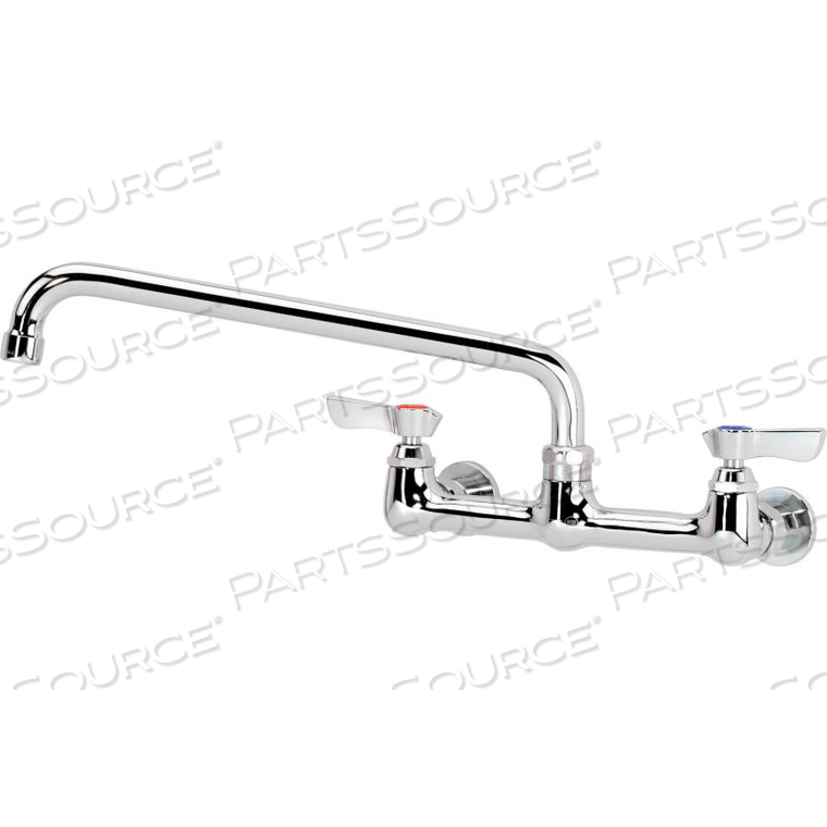 COMMERCIAL SERIES 8" CENTER WALL MOUNT FAUCET, 6" SPOUT by Krowne