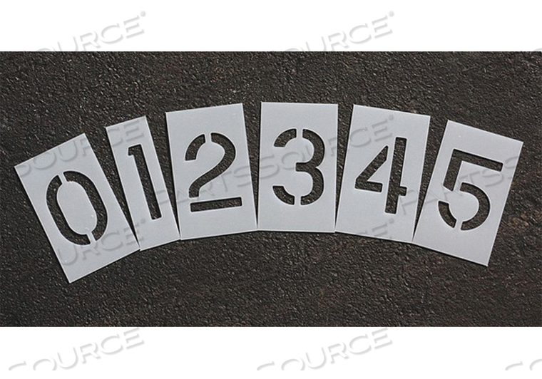 PAVEMENT STENCIL 8 IN NUMBER KIT 1/16 by RAE Products & Chemicals Corp.