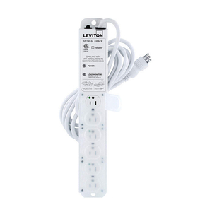 POWER STRIP 6-OUTLET 15A CURRENT MONITORING 15' CORD MEDICAL GRADE by Leviton