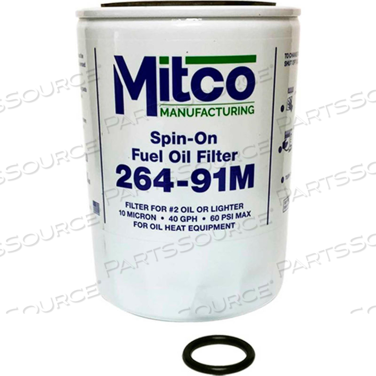 264-91M SPIN-ON OIL FILTER, REPLACEMENT ELEMENT ONLY, LESS TOP by Mitco Manufacturing
