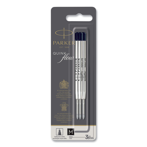 QUINKFLOW REFILL FOR PARKER BALLPOINT PEN, MEDIUM TIP, BLACK INK, 3/PACK by Parker