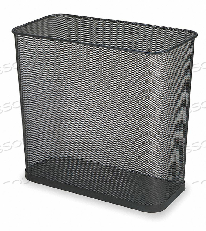 WASTEBASKET RECTANGULAR 7-1/2 GAL. BLACK 