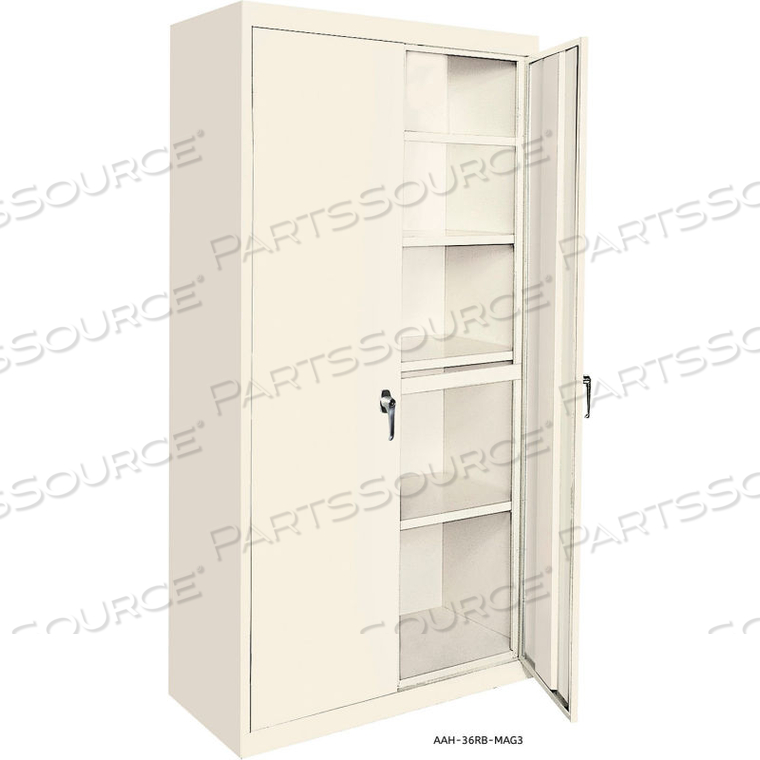 ALL ADJUSTABLE ALL-WELDED STORAGE CABINET, 36"WX24"DX78"H, PUTTY by Steel Cabinets USA, Inc