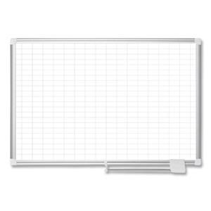 GRID PLANNING BOARD, 1 X 2 GRID, 72 X 48, WHITE/SILVER by MasterVision