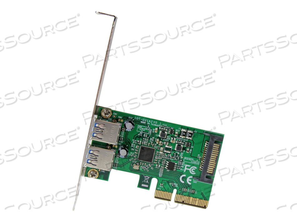 2-PORT USB PCIE CARD 10GBPS/PORT, USB 3.1/3.2 GEN 2 TYPE-A PCI EXPRESS 3.0 X2 HOST CONTROLLER EXPANSION CARD, WINDOWS/LINUX, USB ADAPTER, PC by StarTech.com Ltd. 2-PORT USB PCIE CARD 10GBPS/PORT, USB 3.1/3.2 GEN 2 TYPE-A PCI EXPRESS 3.0 X2 HOST CONTROLLER EXPANSION CARD, WINDOWS/LINUX, USB ADAPTER, PC by StarTech.com Ltd.
