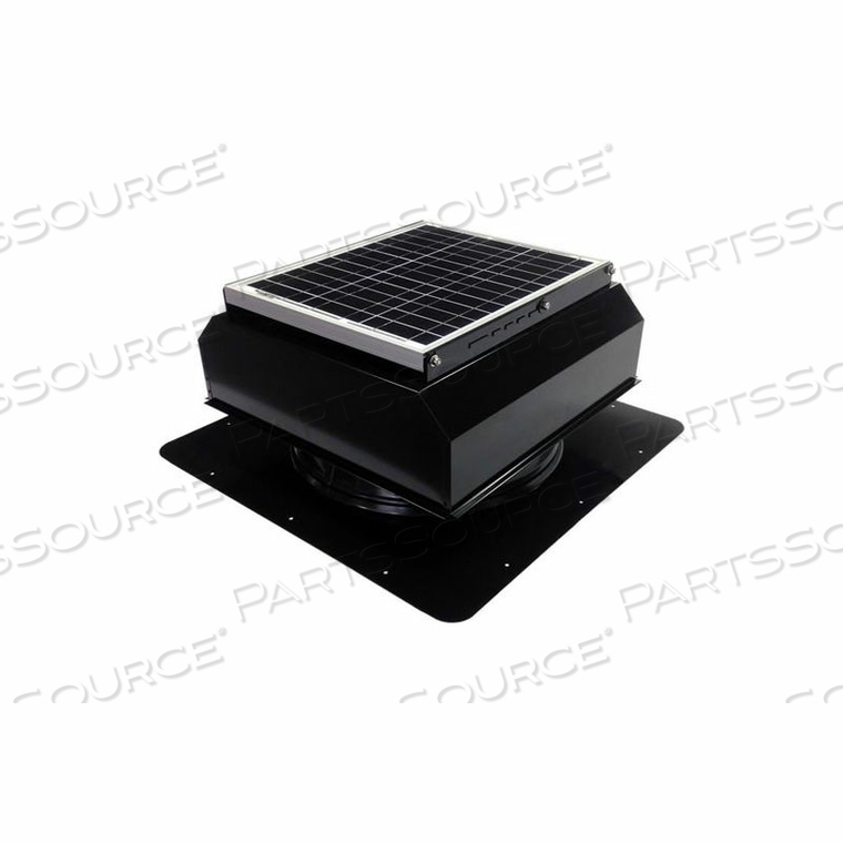 GEN 2 SELF-FLASHING ATTACHED SOLAR ATTIC FAN 20W BLACK 