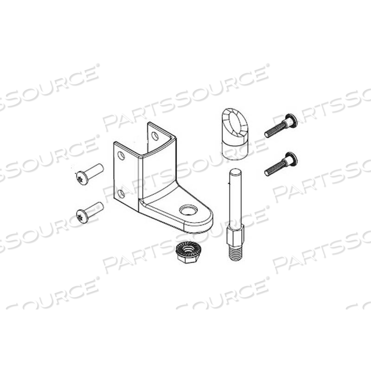 METAL TOILET PARTITION BOTTOM HINGE KIT, ZAMAK, BAKED ENAMEL by Bradley Corporation